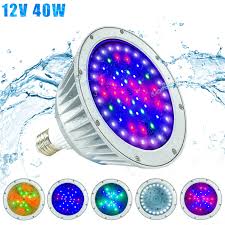 12v 40w Color Change Led Swimming Pool Light Bulb Fits Pentair Hayward Fixture Ebay