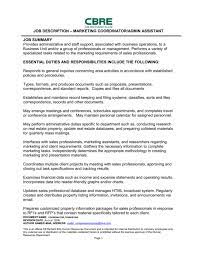 Coordinates activities and functions of a designated program to ensure that goals and objectives specified for the program are accomplished in accordance with established priorities, time limitations, funding limitations or other specifications. Marketing Coordinator Job Description