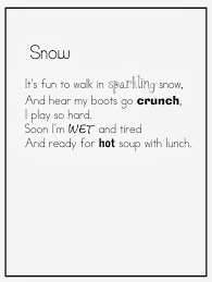 Joyful Learning In Kc Winter Poems Poetry For Kids Kindergarten Poems