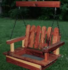 Left unfinished for natural aging or for you to finish as you wish. Porch Swing Bird Feeder Porch Swing Wooden Bird Feeders Platform Bird Feeder