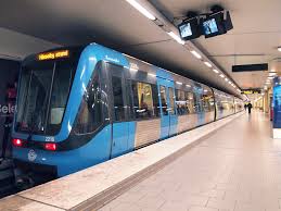 Bombardier C20 Train On Line 19 At St Eriksplan Station On Stockholm Metro Stockholm Metro Subway Train Metro System