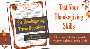 This is a multiple choice trivia game with . 20 Thanksgiving Trivia Game Questions Printable