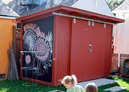 Turn Your Shed Into A Creative Space With Chalkboard Paint Shed Paint Shed Metal Shed