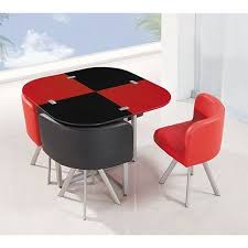 Emma 5 Piece Dining Set Red Black Global Furniture Metal Leg Dining Table Furniture Dining Table