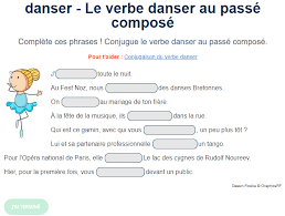 Exercice De Conjugaison Le Verbe Danser Au Passe Compose Passe Compose Exercice De Francais Cm1 Exercices Conjugaison