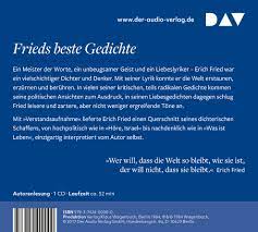 Aber dem ist nicht so. Verstandsaufnahme 61 Gedichte Autorenlesung Mit Erich Fried Fried Erich 9783742400000 Amazon Com Books