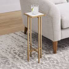 Marble Brass Drink Table Square