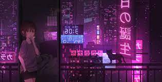 Multiple sizes available for all screen sizes. Neon Night Anime Girl Cat Hd Anime 4k Wallpapers Images Backgrounds Photos And Pictures