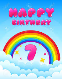 7 Years Happy Birthday Banner With Rainbow And Clouds Seven Royalty Free Cliparts Vectors And Stock Illustration Image 140534400 Share the best gifs now >>> 7 years happy birthday banner with rainbow and clouds seven