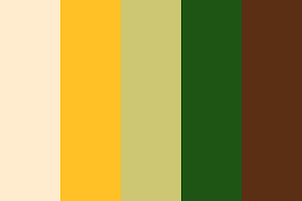 A brick house has to be careful with accessories as some colors clash with red. Green Brown Yellow Color Palette