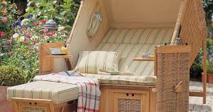 Garpa Garden Furniture Shop Strandkoerbe Green Stripes Outdoor Comfort Outdoor Living Rooms Outdoor Rooms