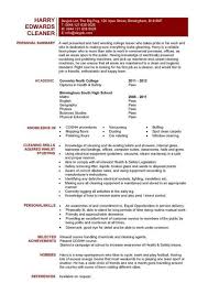 Responsibilities shown on sample resumes in this field include vacuuming, dusting, mopping, cleaning kitchens and toilets, emptying and cleaning garbage bins, polishing furniture and metal fixtures, scrubbing sinks, countertops and mirrors, and stocking supplies. Student Entry Level Cleaner Resume Template