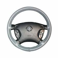 Details About Grey Leather Steering Wheel Cover For Wheelskins Genuine Cowhide Leather Size C