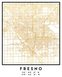 Use this map type to plan a road trip and to get driving directions in fresno county. Fresno California City Street Map Art Digital Art By Emiliano Deificus