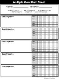 Free Special Education Data Sheets Editable