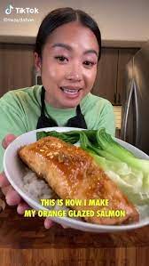 Easy Asian Orange Glazed Salmon Recipe Food Tiktok Video Diy Food Recipes Recipes Foood Recipes