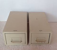 66 list list price $138.57 $ 138. Set Of 2 Industrial Metal 2 Drawer 4x6 Index Card File Etsy