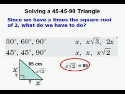 Then the program will assume a 30/60/90 degree right triangle and calculate the lengths of sides a and b. Find Sides Of 45 45 90 30 60 90 Right Triangles Youtube