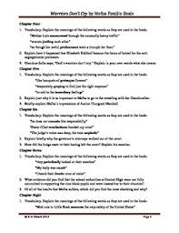 I became an instant adult, forced to take stock of what i believed and what i. Warriors Don T Cry By Melba Pattillo Beals A Study Guide By Raymond Moore