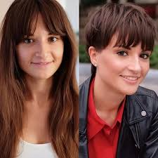 Today my wife cut of her gray hair. Now she look 40 years younger than me.