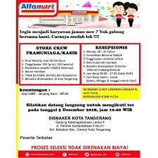 Info loker di alfamar yang bertempatan dilotim. Informasi Lowongan Kerja Tangerang Dan Sekitarnya Disnaker Kota Tangerang Melalui Bidang Penempatan Tenaga Kerja Dan Perluasan Kesempatan Kerja Akan Kembali Menggelar Tes Rekruitmen Karyawan Kali Ini Bekerjasama Dengan Pt Sumber Alfaria