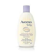 This calming baby bath & wash is shown to calm & comfort your baby when combined with a warm bath. Amazon Com Aveeno Baby Calming Comfort Bath Wash With Relaxing Lavender Vanilla Scents Natural Oat Extract Hypoallergenic Tear Free Formula Paraben Phthalate Soap Free 8 Fl Oz Health Personal