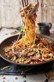 Satay Chicken Noodle Salad Recipe Recipes Noodle Dishes Recipetin Eats