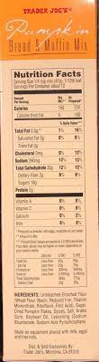 Trader joe's pumpkin bread & muffin mix measured dry. Pumpkin Bread Muffin Mix Trader Joe S