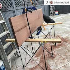 Coffee Tabletop Glueup On A Centipedesupport In This Repost Via Brian Mcleod With Repostapp Centipedetool Stain Projects Wood Shop Furniture Making