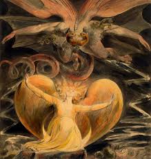 The Great Red Dragon And The Woman Clothed In Sun Analysis William Blake The Great Red Dragon And The Woman Etsy Red Dragon Painting William Blake Art William Blake