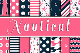 Free svg background generator for your websites, blogs and app. Free Pink And Navy Nautical Designs Digital Paper Crafter File