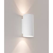 Sconce lights for bedrooms, bathrooms and more. Astro 1287002 Bologna 240 Up Down White Plaster Wall Light