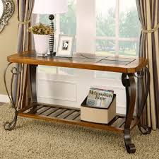 This Console Table With Provide Style To Any Living Room Intricate Mosaic Slate Top With Powder Coated Stylish Metal Coffee Table Refinish Furniture Home Decor