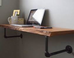 Live Edge Floating Desk Diy Office Desk Floating Desk Office Desk Designs