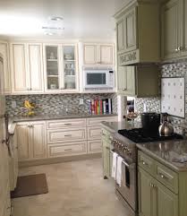 Pearl White Cabinets With Carmel Glaze Seafoam Green On Range Wall Viking Range And Cam Rona Kitchen Cabinets Used Kitchen Cabinets Kitchen Cabinets For Sale