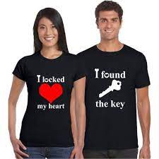 Couple T Shirts In Black For Perfect Valentine Gifting Cute Couple Shirts Cute Couple Outfits Couple Shirts Relationships On valentine's day, people normally think about roses, cards, chocolate, intimate moments, romantic. cute couple shirts cute couple outfits
