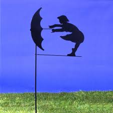 Girouette Dame Au Parapluie Girouette De Jardin Girouette Girouette Diy