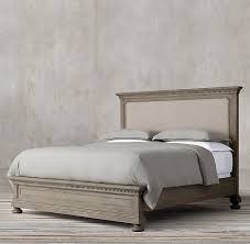 Rh 39 S St James Upholstered Bed Evoking The Architectural Classicism Of Turn Of The Traditional Bedroom Furniture Classic Bedroom Furniture Fabric Panel Bed