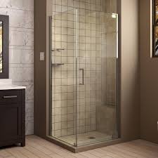 Dreamline Elegance 30 In X 34 In X 72 In Semi Framed Pivot Shower Enclosure In Chrome Corner Shower Enclosures Frameless Shower Enclosures Shower Enclosure