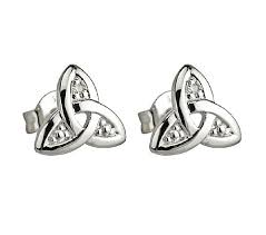 Save it here and then visit us to experience it for yourself. Solvar 14k White Gold Diamond Trinity Knot Stud Earrings Qvc Com