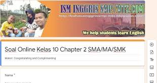 Complimenting merupakan suatu ungkapan yang digunakan untuk. Soal Online Congratulating And Complimenting Sma Smk Ma Kelas 10 Terbaru 2020 Tribun Desa