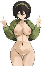 rakeemspoon, toph bei fong, avatar legends, nickelodeon, absurdres,  highres, tagme, 1girl, aged up, breasts, cleft of venus, jacket, middle  finger, nipples, open clothes, open jacket, pussy, short hair, solo - Image  View - |