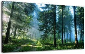 But the one thing they all have in common is the element of nature. Amazon Com Artewoods Green Forest Canvas Wall Art Living Room Wall Decor Large Nature Pictures Canvas Artwork Contemporary Wall Art Modern Landscape Pine Trees For Kitchen Office Home Decoration 20 X 40 Paintings