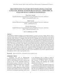 Pdf Argumentative Features Of International English Language Testing System Ielts Essays A Rhetorical Analysis On Successful Exam Essays