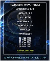 Prediksi Togel Taiwan Bergambar Hari Ini 4 Mei 2019 1 Mei 12 Mei Manila