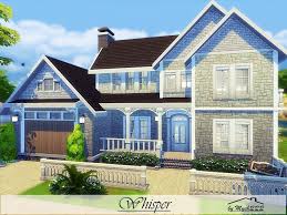 Whisper Is A Little Suburban House Built On 30x20 Lot In Willow Creek Found In Tsr Category Sims 4 Resident Sims House Sims 4 House Design Sims House Design