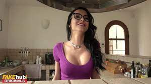 Fakehub - Big tits cougar MILF step mom cheats on new husband with teen  step son giving him sneaky blowjob and handjob right at the table before  taking him upstairs to cum
