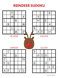 Nathan chandler if crossword puzzles don't twist your brain in enough diff. Christmas Sudoku Reindeer