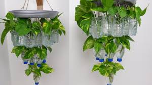 Diy Recycled Plastic Bottle Wall Hanging Garden Idea With Money Plants In Water Youtube You'll be able to water hanging baskets planters without grabbing a chair or step ladder.