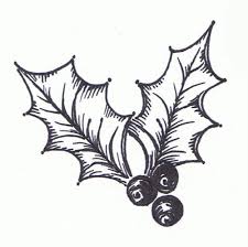 Vintage Black And White Christmas Holly Clip Art Christmas Drawing Clip Art Vintage Christmas Sketch